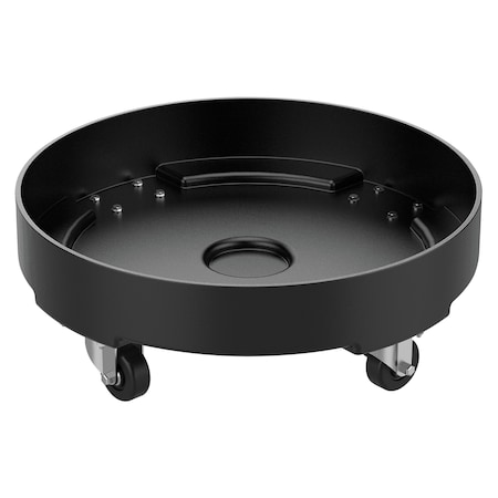 Vestil DRUM DOLLY LD POLY BLACK 55 GALLON DRUM-DP-LD-55-BK